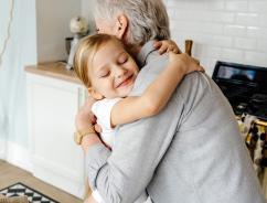 Grand Parent Grandchild Hugging