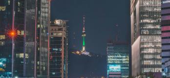 Korea City nighttime