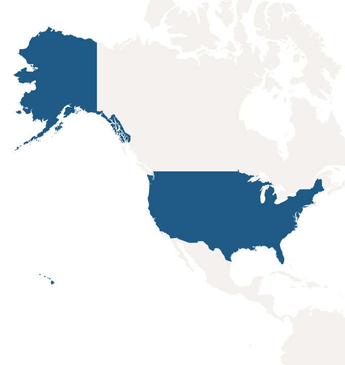 map of the united states of America